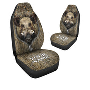 Personalized Name Boar Hunting Car Seat Covers Universal Fit - P60908