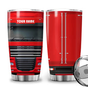 Personalized Name Red Truck Tumbler 20oz 30oz Cup