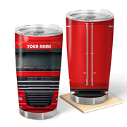 Personalized Name Red Truck Tumbler 20oz 30oz Cup