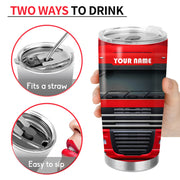Personalized Name Red Truck Tumbler 20oz 30oz Cup