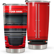 Personalized Name Red Truck Tumbler 20oz 30oz Cup