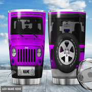 Personalized Name Purple Jeep Tumbler 20oz 30oz Cup Q120704