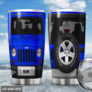 Personalized Name Blue Jeep Tumbler 20oz 30oz Cup Q120704