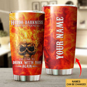 Personalized Name Skull Hello Darkness Tumbler 20oz 30oz Cup Q120801