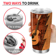 Personalized Name Guitar Knowledge Tumbler 4 20oz 30oz Cup