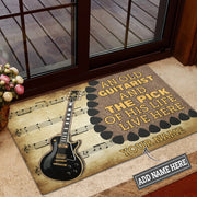 Personalized Name Old Guitarist Doormat Q130901