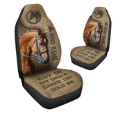 Personalized Name Horse Hold on Car Seat Covers Universal Fit - Set 2 Q140901