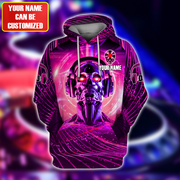 Personalized Name Pink Skull Dj All Over Printed Unisex Shirt Q150901