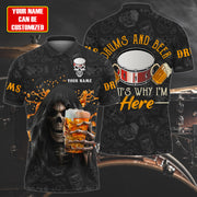 Personalized Name Drum And Beer All Over Printed Unisex Shirt