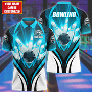 Personalized Name Bowling Player Teal Version All Over Printed Unisex Shirt Q190403