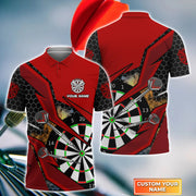 Personalized Name Red Cartoon Darts All Over Printed Unisex Shirt Q210302