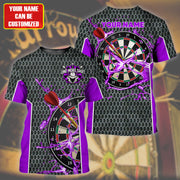Personalized Name Purple Darts Water All Over Printed Unisex Shirt Q050902