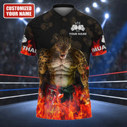 Personalized Name Jaguar Muay Thai All Over Printed Unisex Shirt Q220807