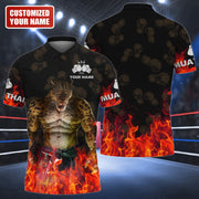 Personalized Name Jaguar Muay Thai All Over Printed Unisex Shirt Q220807