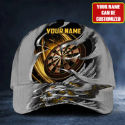 Personalized Name Yellow Skull Darts Classic Cap Q240208