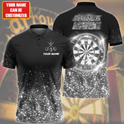 Personalized Name Black Darts King All Over Printed Unisex Shirt Q240401