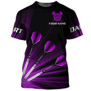 Personalized Name Purple Darts All Over Printed Unisex Shirt Q260802