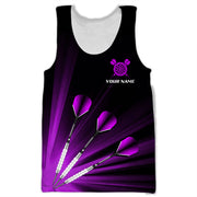 Personalized Name Purple Darts All Over Printed Unisex Shirt Q260802