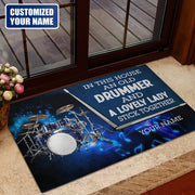 Drummer Personalized Doormat Q290806