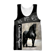 Personalized Black Horse All Over Printed Unisex Shirt