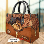 Horse Daisy Personalized Leather Handbag P030301
