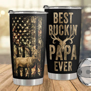 Best Buckin' Papa Ever Tumbler 20oz 30oz Cup