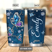 Personalized Name Butterfly Tumbler 20oz 30oz Cup