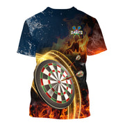 Dart On Fire - Personalized Name 3D Polo Shirt P1308
